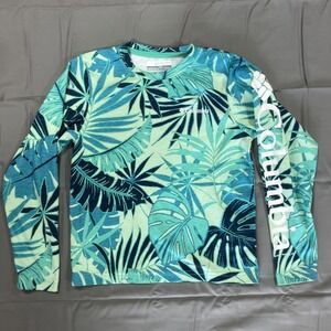 Columbia Boys PFG Terminal Tackle High Side Long Sleeve Shirt Size XS 6-7 Leaves